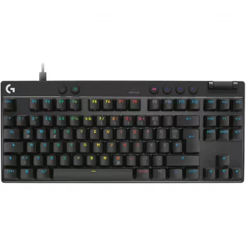 Logitech G PRO X RAPID - Teclado - TKL - Retroiluminación - USB - QWERTZ - Alemán - Interruptores: lineales - negro (920-013228)