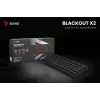 Teclado gaming mecánico SAVIO BLACKOUT X2 PEACH — 61 teclas 60 % QWERTZ, RGB LED, hot-swap, USB Type-A/Type-C, cable extraíble