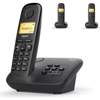 Teléfono DECT analógico Gigaset A270A identificación de llamadas auricular inalámbrico negro