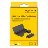 Lector de tarjetas DeLOCK 91014 USB 3.2 Gen 1 Type-A/Type-C negro MicroSD SD