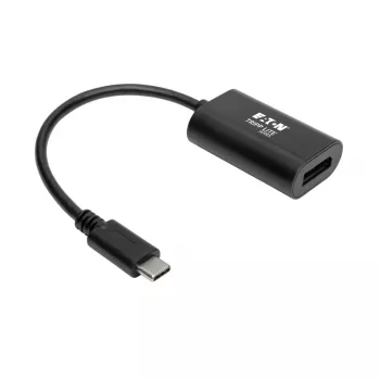 Tripp Eaton Tripp Lite Series Adaptador convertidor de vídeo USB-C a DisplayPort 4K x 2K @ 60Hz, Negro, USB Type-C a DP, USB-C, USB Type-C 6 pulgadas