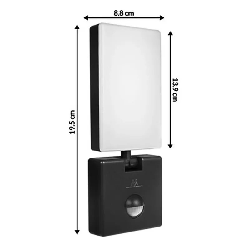 Foco LED MACLEAN MCE516 10W con sensor de movimiento PIR, 800 lm