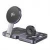 Estación de carga inalámbrica plegable 3 en 1 UNITEK P1300AGY01 Qi2 15 W, gris
