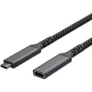 Cable alargador USB-C USB-C >conector hembra USB-C 3.2 PD textil 0,5m (FL31-74003)