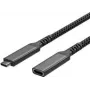 Cable alargador USB-C USB-C >conector hembra USB-C 3.2 PD textil 0,5m (FL31-74003)