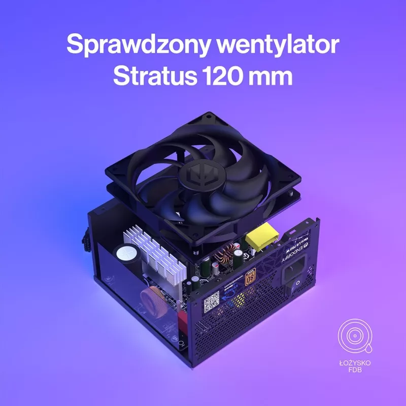 Fuente de alimentación ENDORFY Vero L6 750 W, 24 pines ATX, 80 PLUS Bronze, ventilador de 120 mm, Negro