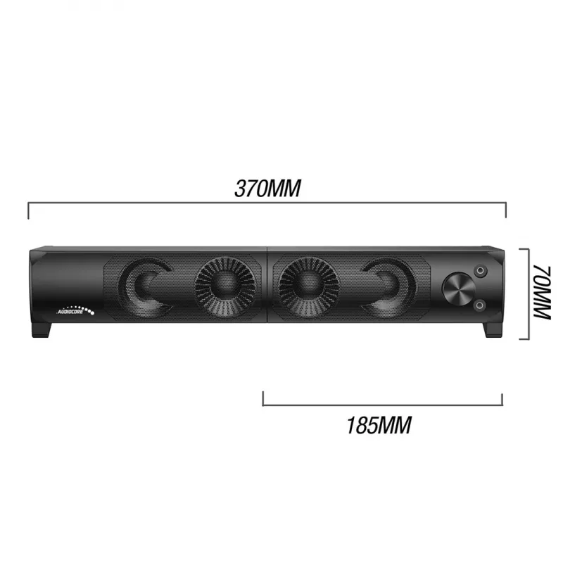 Altavoz de PC 2 en 1 Barra de sonido para ordenador con retroiluminación LED RGB, estéreo, gaming, USB 2 x 3W AUX 3,5 mm