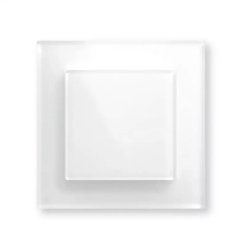 Pulsador de cristal inteligente HomeMatic Homematic IP Pulsador de cristal, 230 V, 868 MHz, blanco, 54,5×54,5×29 mm