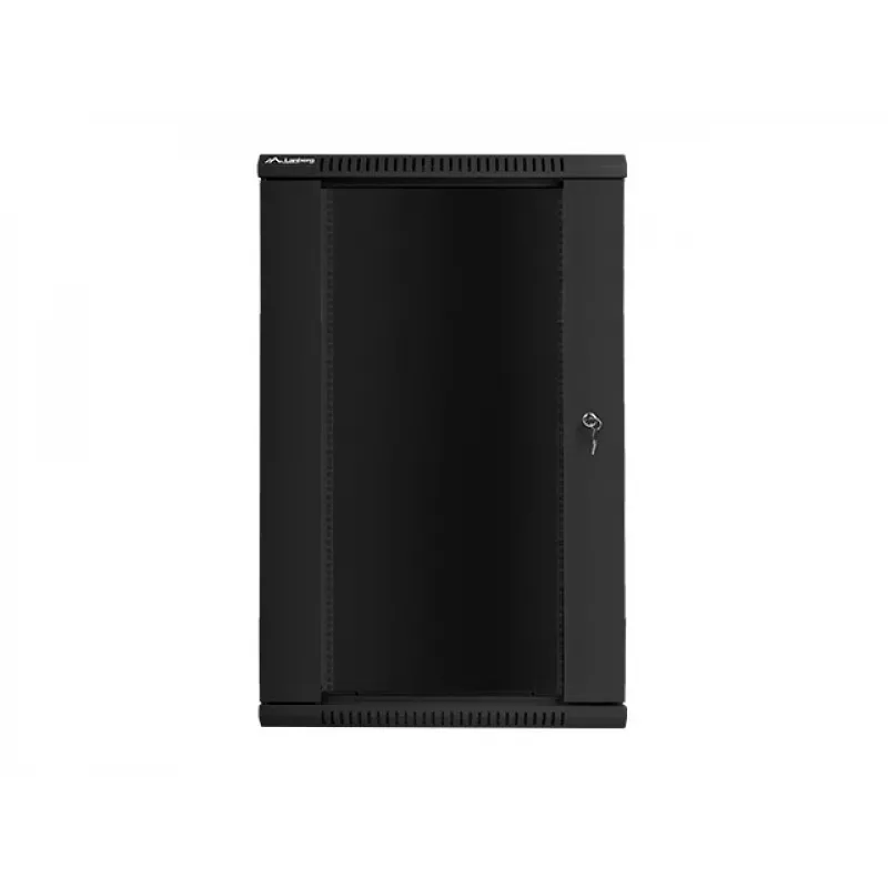 Armario de instalación de pared Lanberg 19'' 22U 600x600mm negro (puerta de cristal)