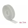 Cinta de velcro DELOCK 18279 — gris, 20 mm × 3 m, 1 unidad