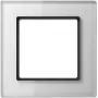 JUNG AC 581 GL WW Marco de cristal de 1 elemento, 84x84 mm
