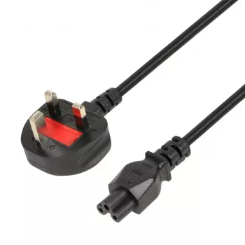 Cable de alimentación IBOX Clover VDE 1,8 m con conector macho UK