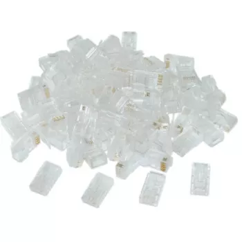 Conector de cable Gembird LC-8P8C-002/100 RJ-45 transparente