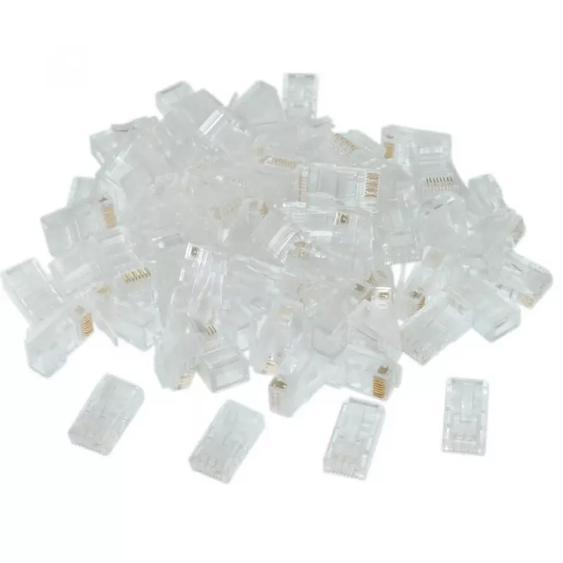 Conector de cable Gembird LC-8P8C-002/100 RJ-45 transparente