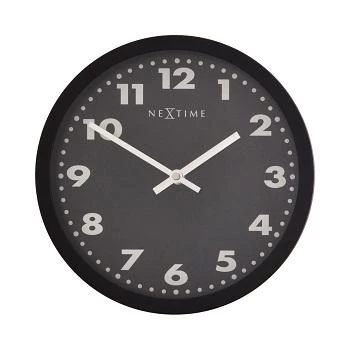 NeXtime Reloj 2906ma Mercure, Ø 25 cm, pared, negro