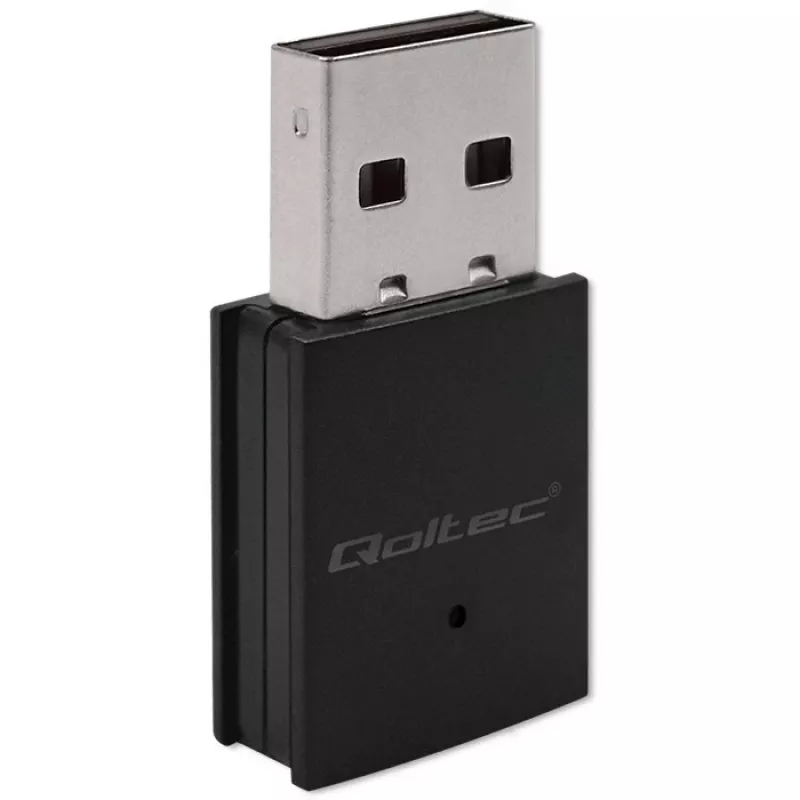 Adaptador USB Wi-Fi mini inalámbrico compacto QOLTEC 57007 – Single-Band 2,4 GHz, hasta 150 Mbit/s, antena interna
