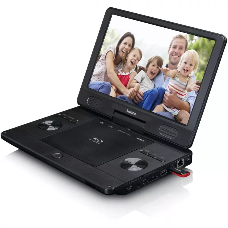 Lenco BRP-1150BK - Reproductor de Blu-ray - Portátil - Pantalla: 29,5 cm (11,5