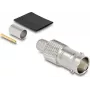 Conector hembra BNC coaxial DELOCK 91775 para crimpado de RG-6 con tubo termorretráctil
