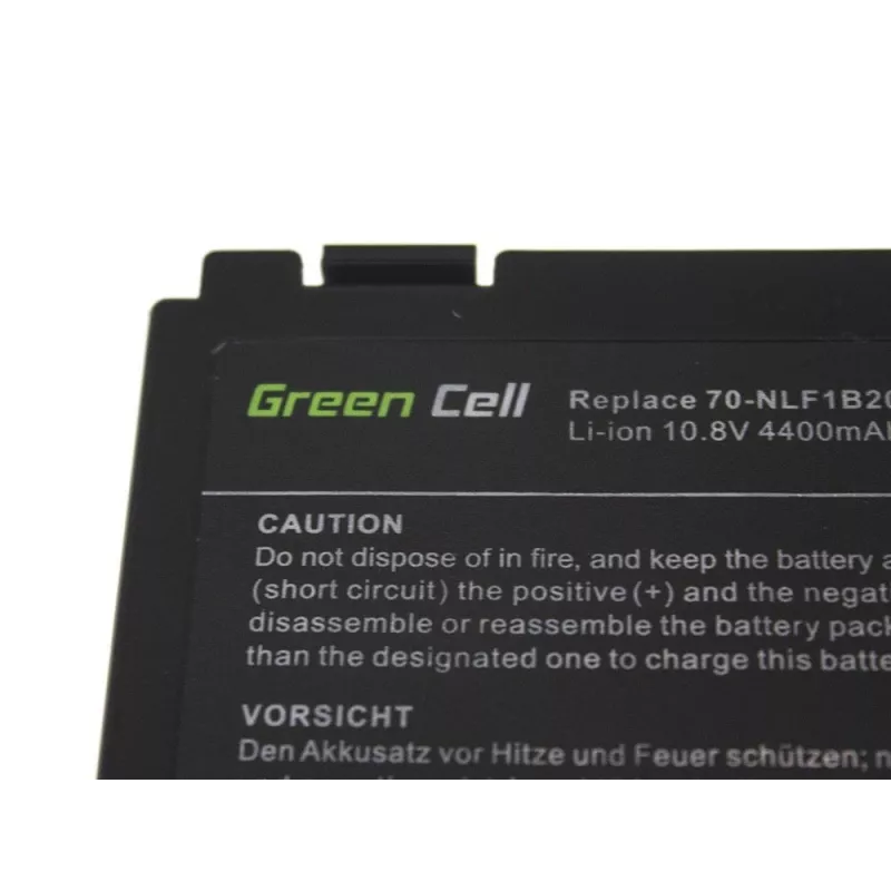 Batería Green Cell AS01 para ASUS K40 K50 K60 K70 X70, Li-Ion 10,8 V 4400 mAh, 6 celdas, negra