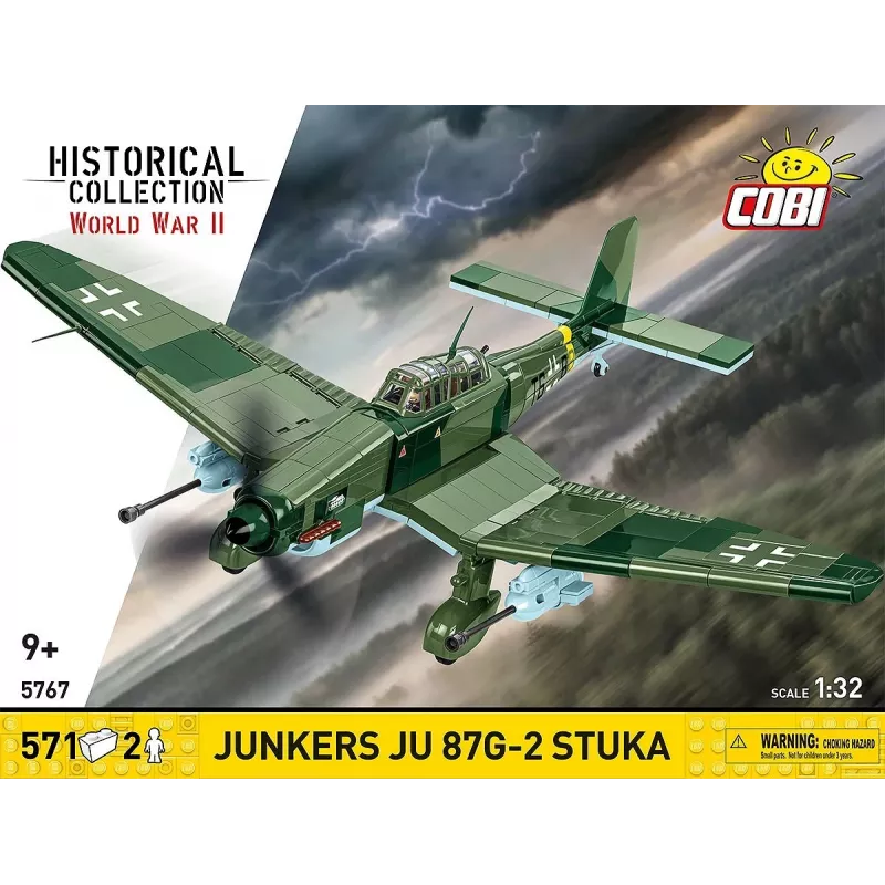 Set de construcción Cobi Blocks Junkers JU 87G-2 Stuka 571 piezas maqueta