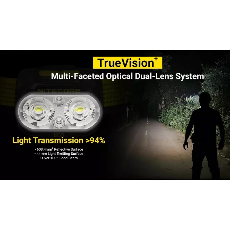 Nitecore UT27 MCT negro, amarillo frontal LED