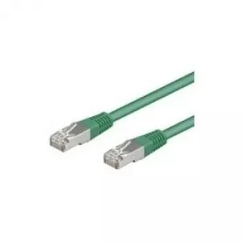 Cable de red CAT 5e Wentronic Goobay, F/UTP, verde, 15 m - mezcla de cobre CCA (50870)