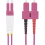 Cable de parcheo de fibra óptica helos LC–SC dúplex 50/125 µm OM4 1,5 m