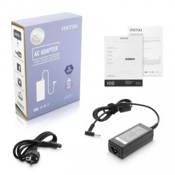Fuente de alimentación MITSU 5ZM028 19,5V 2,31A con conector de 4,5x3,0 mm