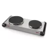 Tristar KP-6248 Placa doble de cocina, 2 zonas de cocción, mandos giratorios