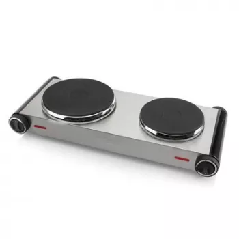 Tristar KP-6248 Placa doble de cocina, 2 zonas de cocción, mandos giratorios