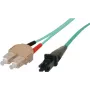 Tecline exertis Connect - cable de parcheo - SC multimodo (M) a MT-RJ multimodo (M) - 7 m - fibra óptica - 50/125 micrómetros - OM3 - turquesa (39975007)