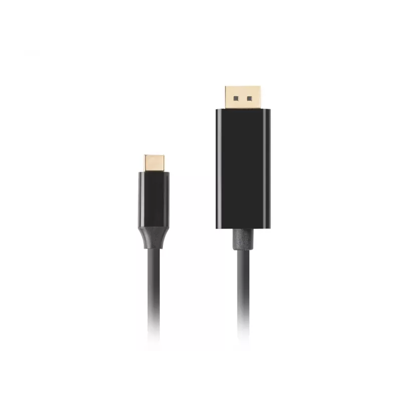 Lanberg CA-CMDP-10CU-0010-BK cable de USB-C a DisplayPort de 1 m, 4K/60Hz, HDR, 21,6 Gb/s, conectores chapados en oro, negro