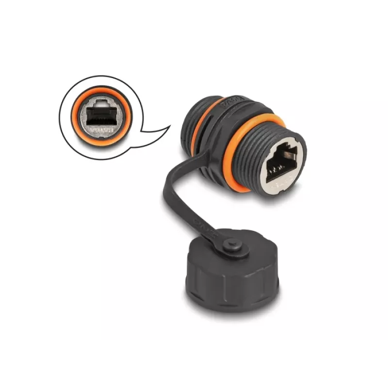 Cable de red DeLOCK 88145 RJ45 a RJ45 Cat.6A negro