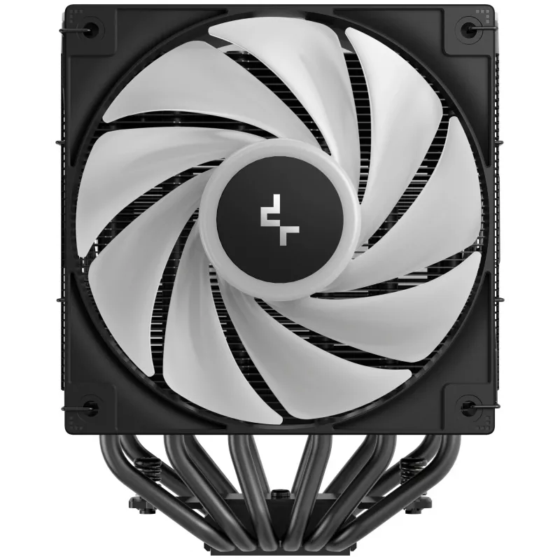 Disipador de aire DeepCool AG620 BK ARGB V2 — doble ventilador de 120 mm, 6 heatpipes, compatible con LGA 1700/AM4/AM5, negro