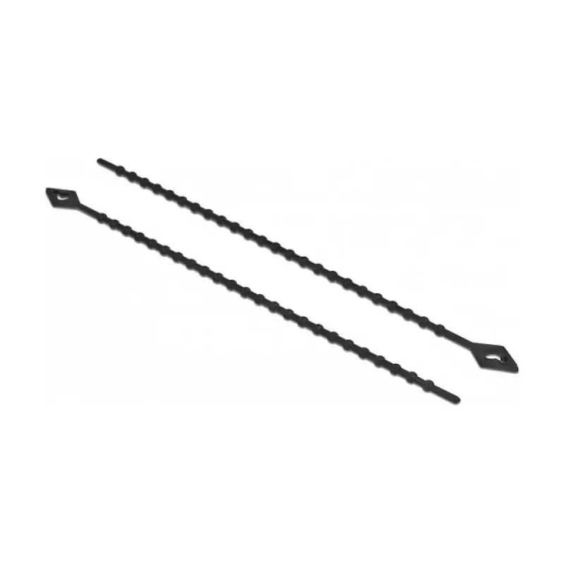 DeLOCK brida de cable con cuentas 19568 L 150 x An 2,4 mm negra 100 uds.