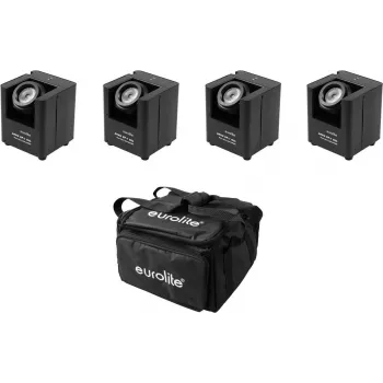 Set de luces EUROLITE 4x AKKU UP-1 con batería y Soft-Bag SB-4