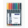 Rotulador permanente Staedtler 318 WP8 negro azul marrón verde naranja rojo violeta amarillo 8 uds.