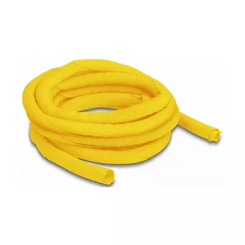 DeLOCK Funda de malla autoadhesiva resistente al calor 5 m x 10 mm amarillo