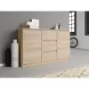 Cómoda Topeshop KOMODA 2D3S DĄB SONOMA