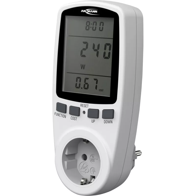 Medidor de consumo eléctrico ANSMANN APM2 120-0007 con pantalla LCD