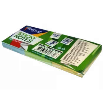 Notas adhesivas FORPUS FO42073, 40×50 mm, 3 colores pastel, bloc