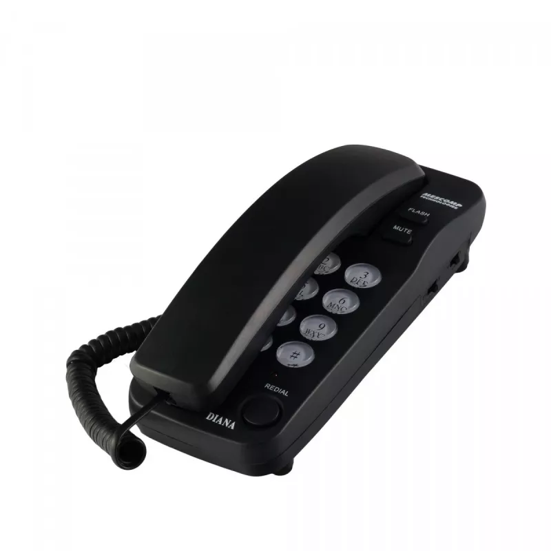 Teléfono fijo Mescomp Technologies Mesmed Mescomp MT 518 Diana negro, teléfono, negro