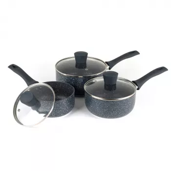 Set de ollas Russell Hobbs Nightfall Stone 3 piezas 16/18/20 cm antiadherente