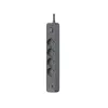 Tracer Power Line+ TRALIS47026 regleta, 4 tomas, USB-A + USB-C PD 18 W, 1,5 m, grafito