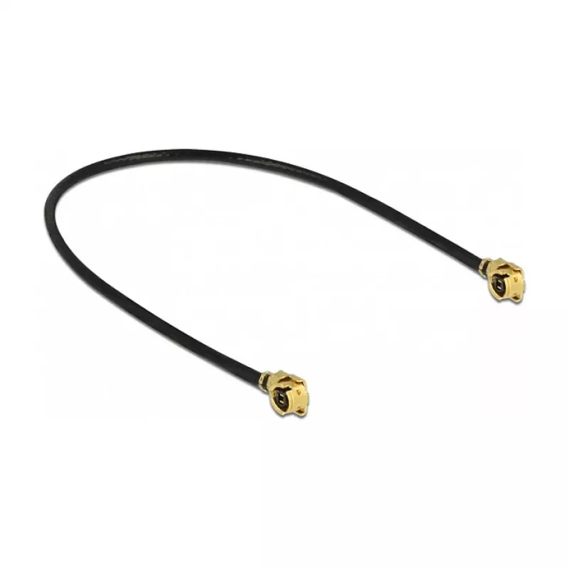 Delock 89607 cable de antena, MHF a MHF, 10 cm, negro