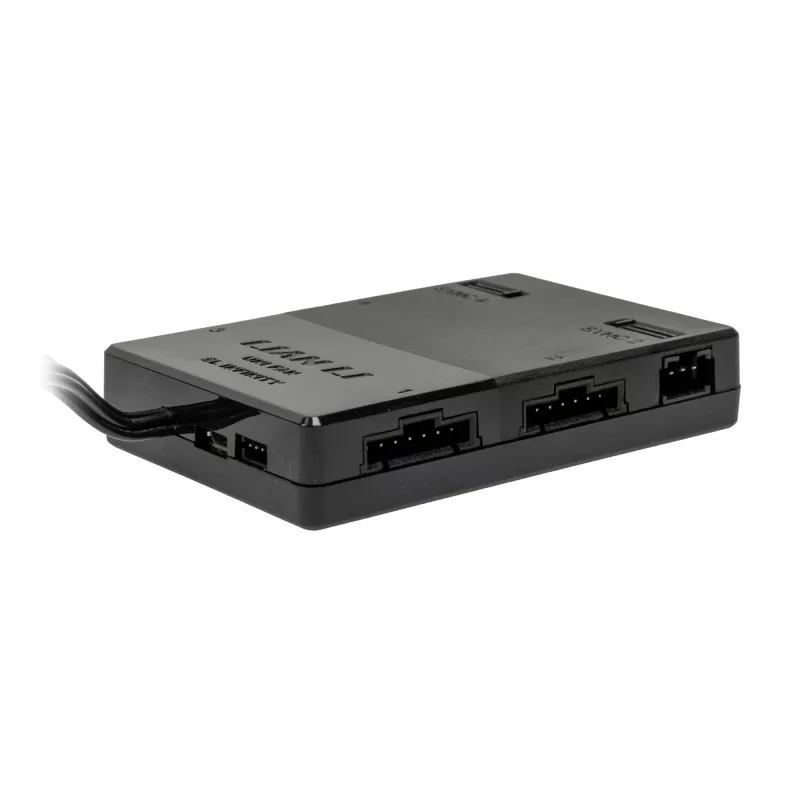 Controlador Lian Li UNI HUB SL-INF 12SLIN-CONT3W blanco — hub para ventiladores RGB y tiras LED