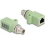 DeLOCK 60681 Cambiador de género de cable M12 RJ45 verde