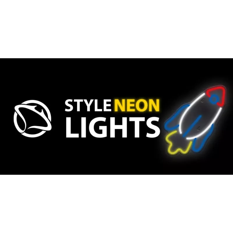 Luz de neón LED MANTA SNL91MT estilo RAKETA – panel de neón LED decorativo, modelo SNL91MT