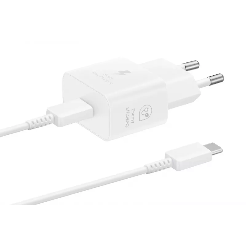 Cargador rápido USB de CA Samsung EP-T2510 25W Blanco, USB‑C, PPS, Super Fast Charging