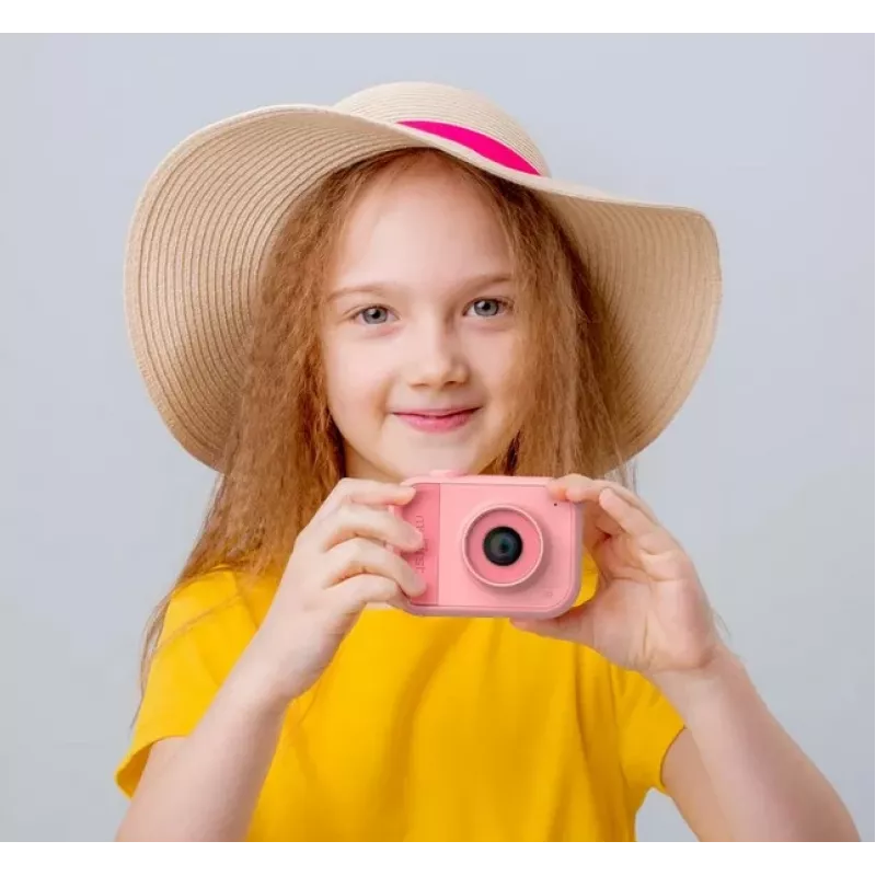 Cámara digital infantil Xrec myFirst Camera 10 — rosa, para niños a partir de 5 años, 76 g
